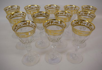 Lot 191 - A Set of Twelve Continental Sherry Glasses, en...