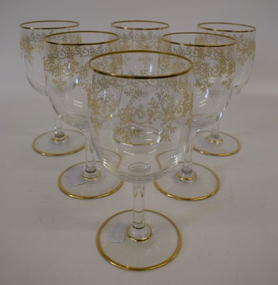 Lot 196 - A Set of Six Baccarat Recamier Pattern Red...