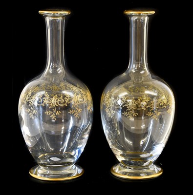 Lot 199 - A Pair of Baccarat Recamier Pattern Carafes, A...