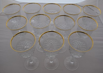 Lot 193 - A Set of Twelve Wine Glasses, the bell shaped...