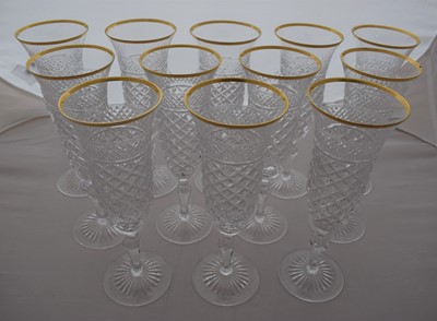 Lot 194 - A Set of Twelve Champagne Flutes, en suite...