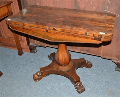 Lot 506 - A George IV rosewood card table