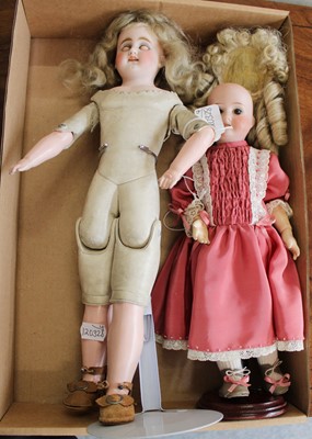 Lot 1224 - Two Bisque Dolls comprising a Heubach...