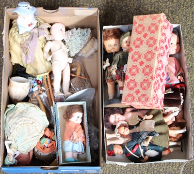 Lot 219 - Assorted Dolls and Similar Items, comprising...