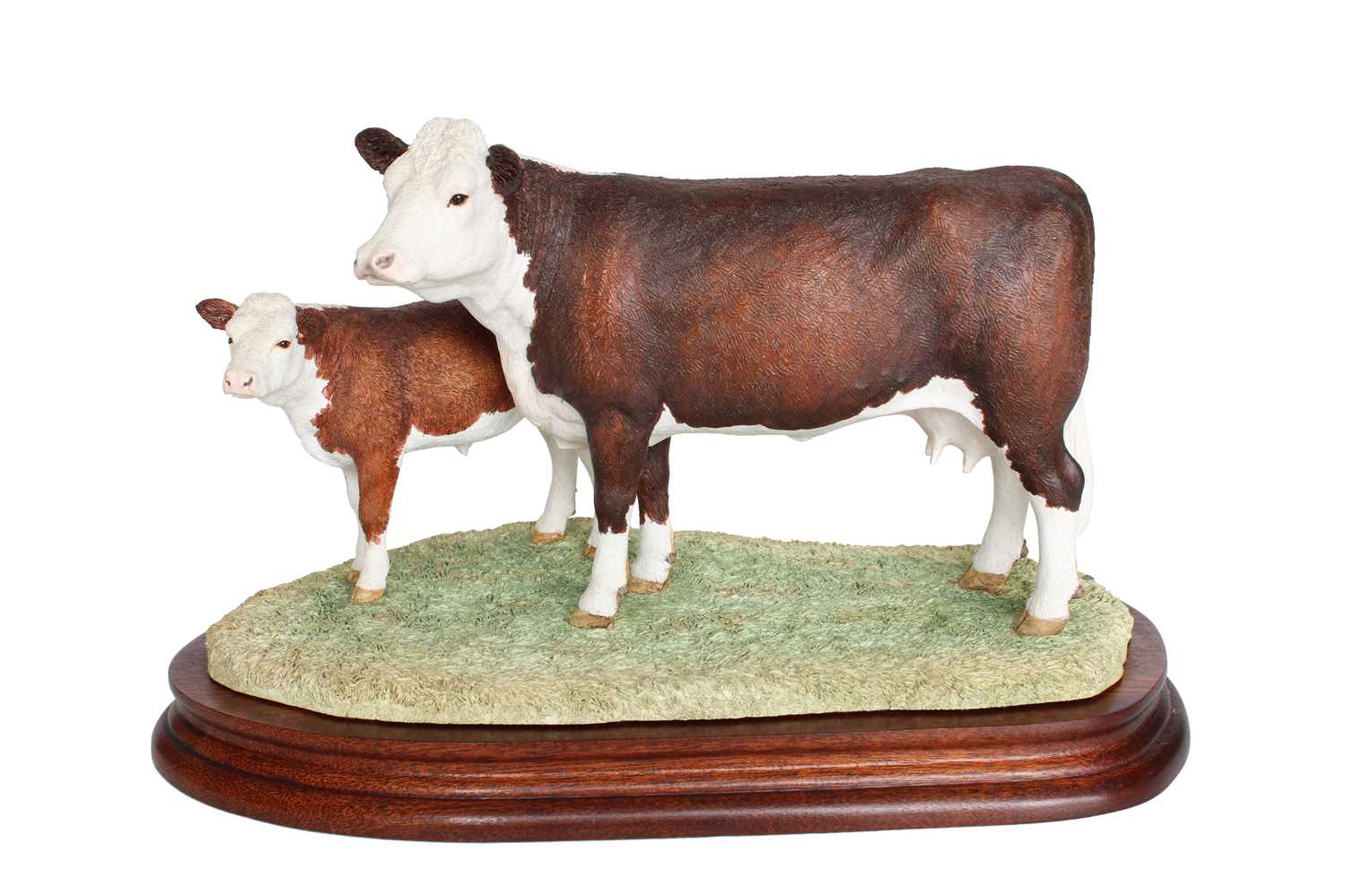 Lot 60 - Border Fine Arts 'Hereford Cow and Calf',...