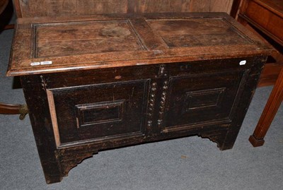 Lot 509 - An 18th century oak two panel coffer