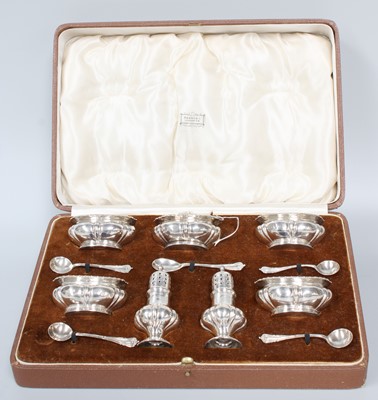 Lot 178 - A Cased Silver Condiment-Set, Retailed by...