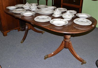 Lot 510 - A Regency style D-end dining table