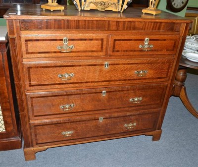 Lot 511 - Georgian oak and mahogany chest