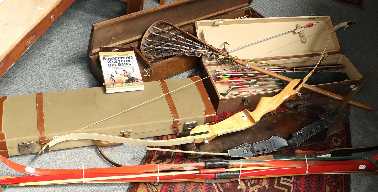 Lot 340 A Quantity of vintage archery equipment,