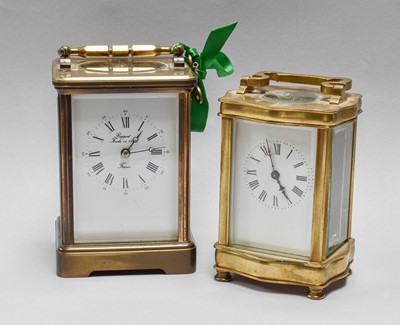 Lot 181 - A Striking Brass Carriage Clock, with dial...