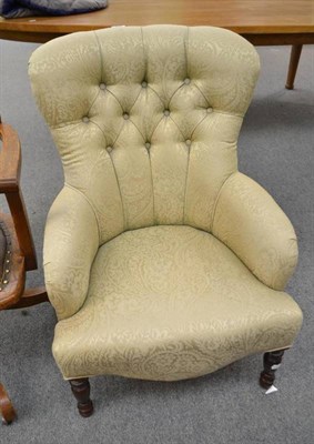 Lot 515 - Victorian brocade-upholstered nursing chair