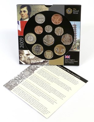 Lot 386 - 2009 UK Brilliant Uncirculated Coin Set, 11...