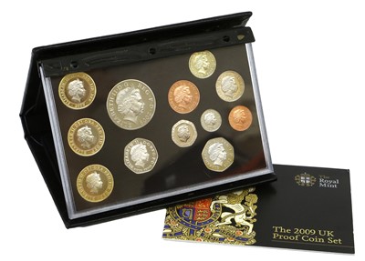 Lot 387 - 2009 Deluxe UK Proof Coin set, 12 coins from...