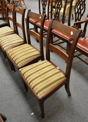 Lot 518 - A set of four mahogany dining chairs