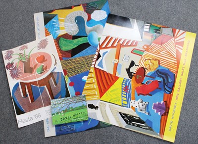 Lot 1049 - Three Hockney Posters and A Hockney Book,...