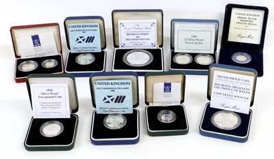 Lot 446 - An Assortment of UK Silver Proof Coinage, 11...