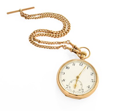 Lot 24 - A 9 Carat Gold Open Faced Pocket Watch, with...