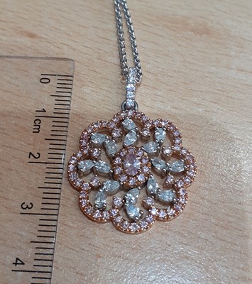 Lot 2280 - An 18 Carat Gold Fancy Coloured Diamond and...