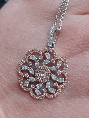 Lot 2280 - An 18 Carat Gold Fancy Coloured Diamond and...