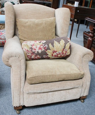 Lot 1193 - xx duplicate An Upholstered Easy Chair, on...