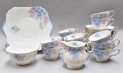 Lot 84a - A Shelley Tea Service, comprising two cake...
