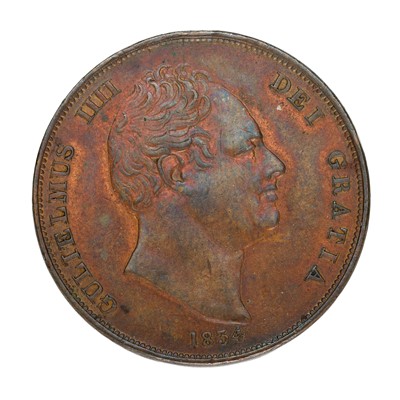 Lot 189 - William IV, Penny 1834, (S.3845); Die flaw...