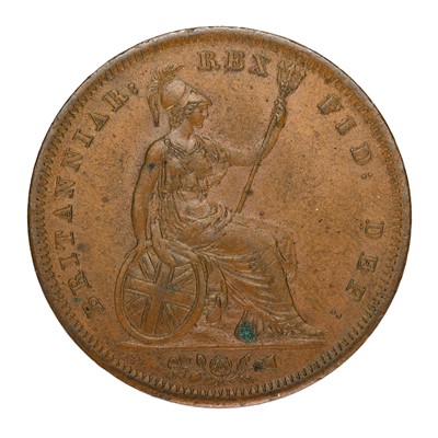 Lot 174 - George IV, Penny 1826, thin line on saltire on...