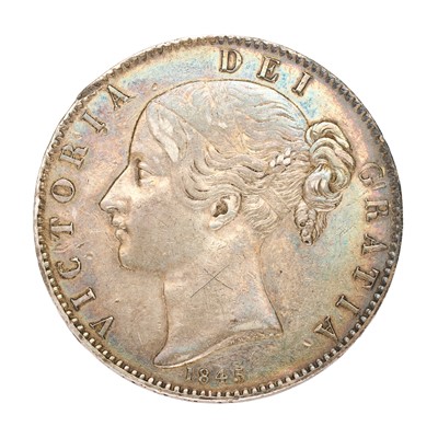 Lot 198 - Victoria, Crown 1845, cinquefoil stops,...