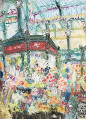 Lot 1057 - Selina Thorp (b.1968) "Flower Stall Leeds...