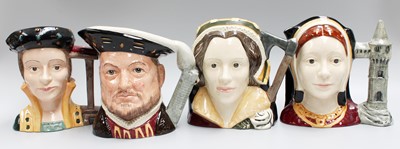 Lot 104 - Royal Doulton Character Jugs, Henry VIII (x2)...