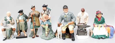 Lot 125 - Seven Royal Doulton Figures, including the...