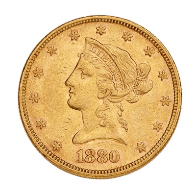 Lot 350 - USA, Gold $10 'Eagle' 1880, (.900 gold, 27mm,...