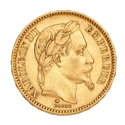 Lot 321 - France, 20 Francs 1861, (.900 gold, 21mm,...