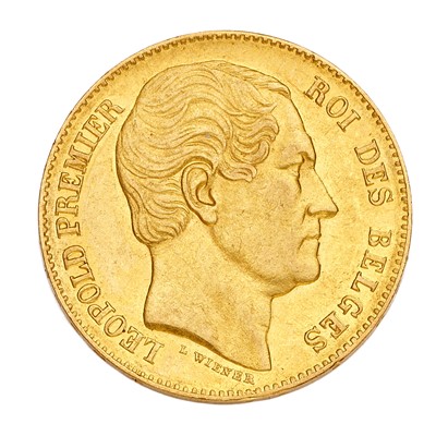 Lot 310 - Belgium, 20 Francs 1865, (.900 gold, 21.5mm, 6....