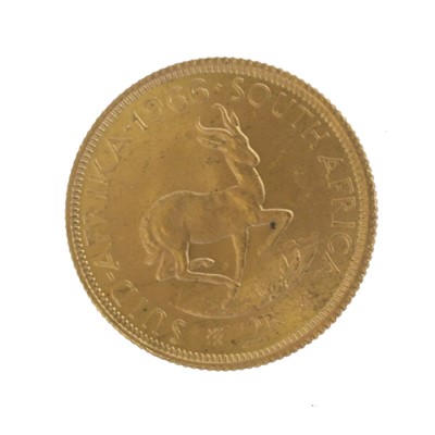 Lot 362 - South Africa, 2 Rand 1966, (.917 gold, 22mm, 7....