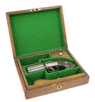 Lot 358 - A 19th Century Percussion Six Shot Pepperbox...