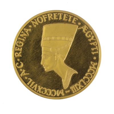 Lot 366 - Queen Nefertiti Gold Medallion, (.999 gold,...