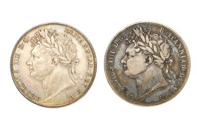 Lot 166 - 2x George IV, Halfcrowns 1820 and 1823,...