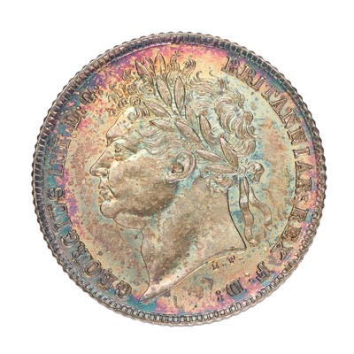 Lot 173 - George IV, Sixpence 1824, (S.3814) rainbow...