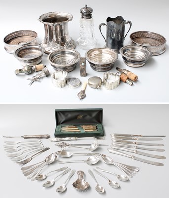 Lot 64 - A Collection of Assorted Silver and Silver...