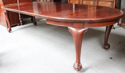 Lot 1119 - A Mahogany Wind Out Dining Table, early 20th...