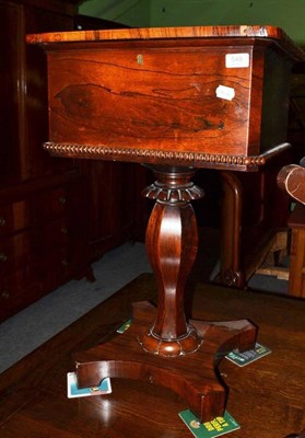 Lot 548 - A Victorian rosewood sewing table