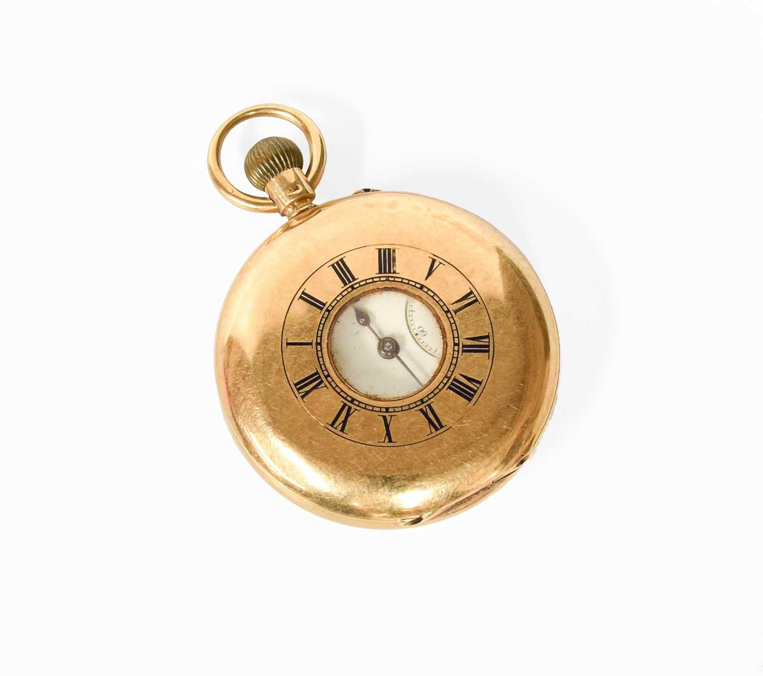 Lot 244 - An 18 Carat Gold Half Hunter Pocket Watch