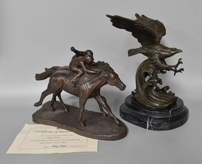 Lot 132 - A Contemporary Patinated Bronze Sculpture of...