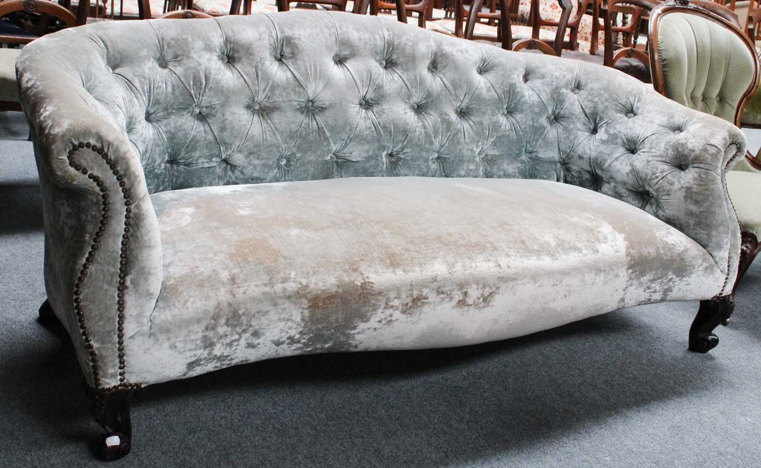Lot 1123 A Button Back Sofa, in Victorian style,