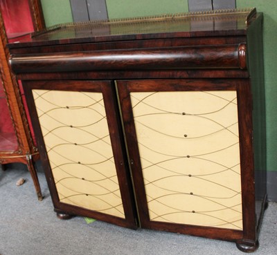 Lot 1254 - A Regency Rosewood Chiffonier, with brass...