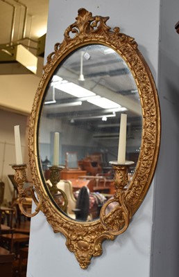 Lot 1206 - A 19th century Giltwood and Gesso Girandole...