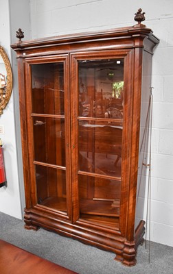 Lot 1205 - A Continental Mahogany Bookcase, second half...