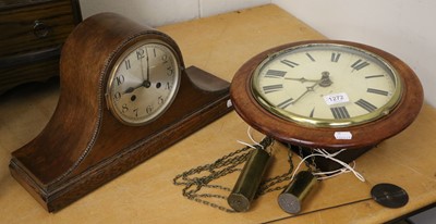 Lot 1272 - A Mantle Clock and a wall clock